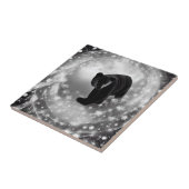 Carreau Ours noir et étoiles (Côté)