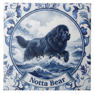 Carreau Ours Notta Bear Delft Blue Terre-Neuve