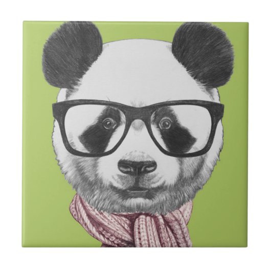 Carreau Ours panda prêt d'hiver (Devant)