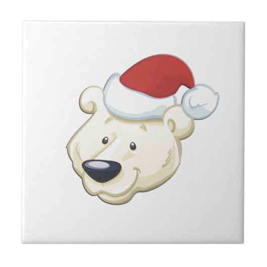 Carreau Ours polaire de Noël (Devant)