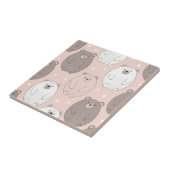 Carreau Ourson Mignon - Douce Forêt en Pastel (2) (Côté)