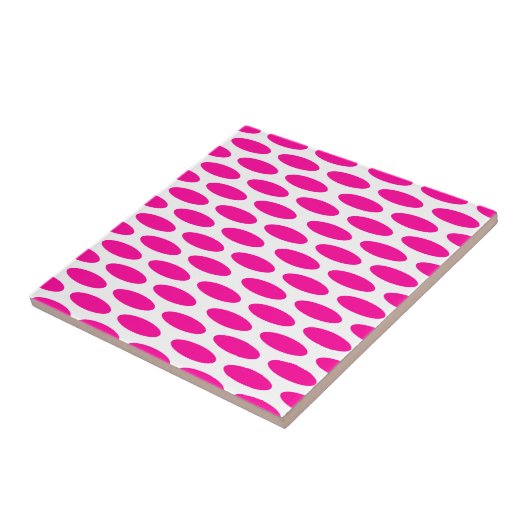 Carreau Ovale moderne rose chez Emporiomoffa (Côté)