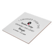 Carreau Over The Rainbow Bridge Custom White Pet Memorial (Côté)