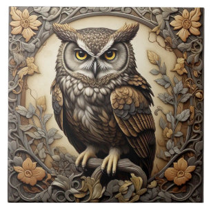 Carreau Owl - Arts Et Artisanat Carrelage Céramique
