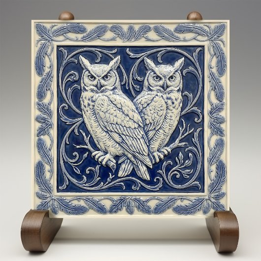 Carreau Owls Arts & Crafts Wall Decor