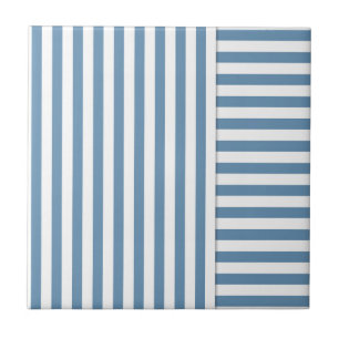 Carreau PA blanche bleue rayée rayée sans couture de