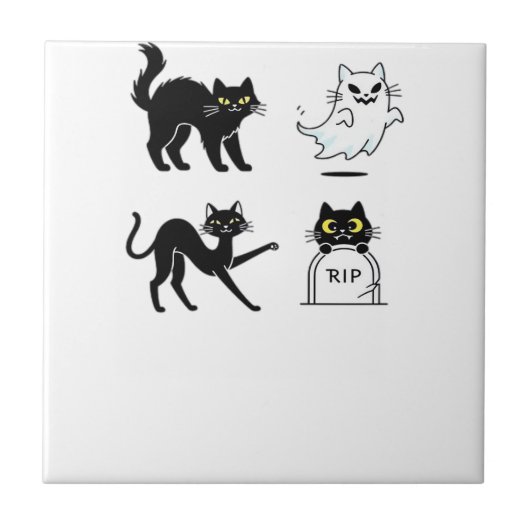 Carreau Pack Halloween Ensemble graphique effrayant et fe (Devant)
