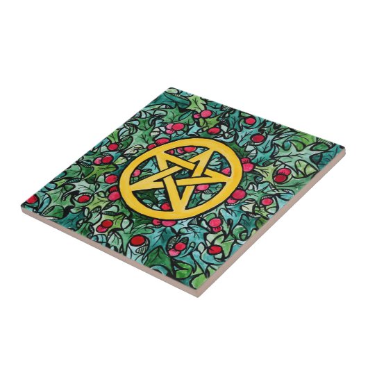Carreau Pagan Yule Pentagram (Côté)