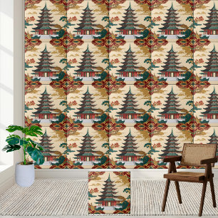 Carreau Pagode asiatique Chinoiserie Carrelage design