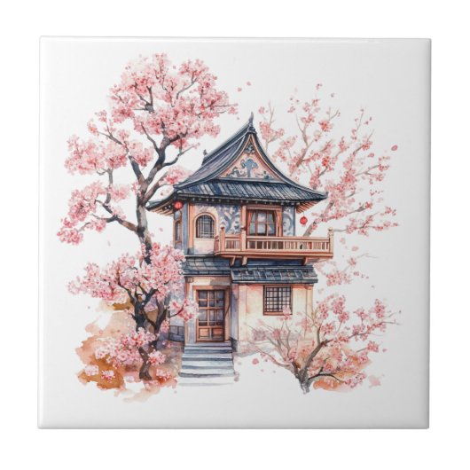 Carreau Pagode de chinoiserie Toile De Jouy (Devant)