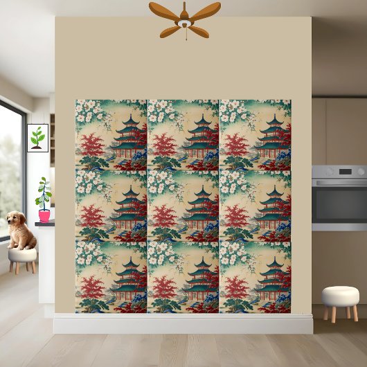 Carreau Pagode inspirée par l'Asie de l'Est Jardin Chinois