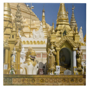 Carreau Pagode Shwedagon (Paya), grand site de temple qui