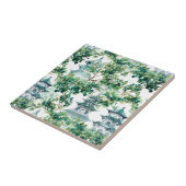 Carreau Pagodes à l'aquarelle Forêt d'olive Paysage asiati (Côté)