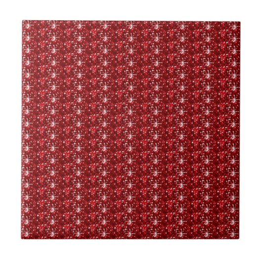 Carreau Pailleté Rouge Foncé (Devant)
