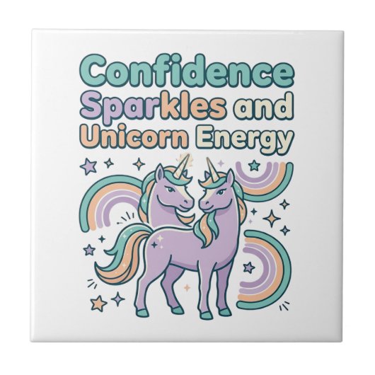 Carreau Paillettes de Confiance de Licorne et Conception d (Devant)