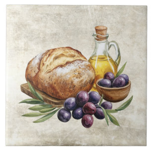 Carreau Pain Artisanal Rustique Faux Texture à l'Huile d'O
