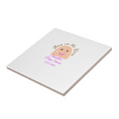 Carreau Pain dans le four beige boulette baby shower rose (Côté)