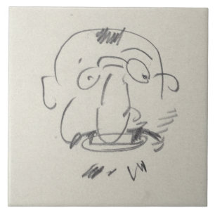 Carreau Pair Lui-Meme (crayon de Lautrec de charge sur le