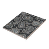 Carreau Paisley bleu marine (Côté)