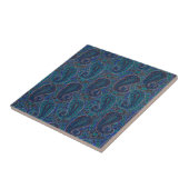 Carreau Paisley Blue Indian Boho Motif (Côté)