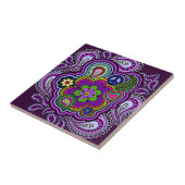 Carreau Paisley Tile Psychédélique Violet (Côté)