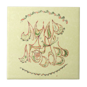 Carreau "Paix et Amour" (en russe) vintage