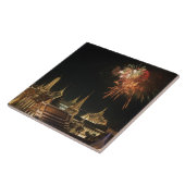 Carreau Palais d'Émeraude pendant la consécration du roi (Côté)