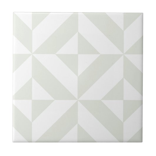 Carreau Pale Gray Geometric Deco Cube Pattern (Devant)