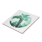 Carreau Pale Green Banana Tree Palm Feuilles (Côté)