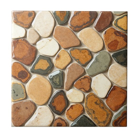 Carreau Palette en pierre de mosaïque (Devant)