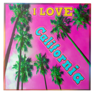 Carreau "Palm Sky : I LOVE California 3" Tile
