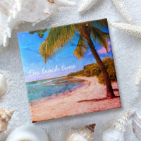 Palm Tree Hawaii Photo Vintage Sur Plage Type Temp