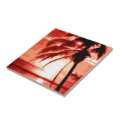 Carreau Palm Tree & Red Sunset (Côté)