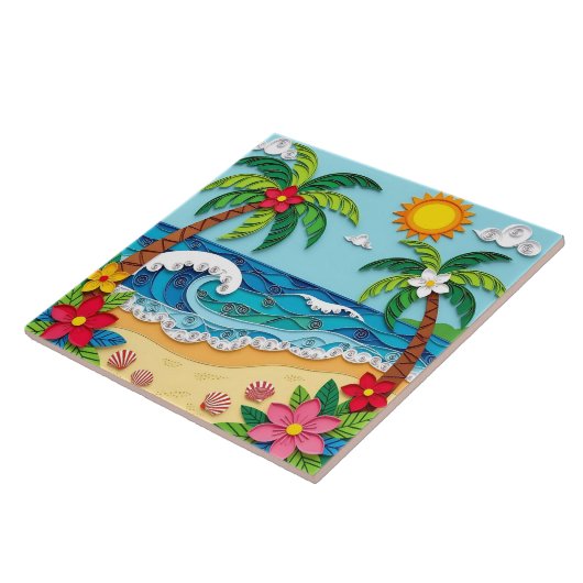 Carreau Palm Trees on the Beach  (Côté)