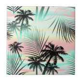 Carreau Palmes noires au coucher du soleil (Devant)