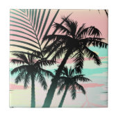 Carreau Palmes noires au coucher du soleil (Devant)