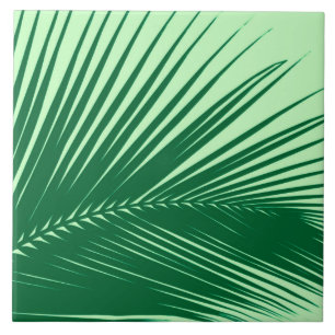 Carreau Palmette - vert d'émeraude et de chaux