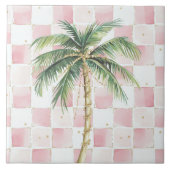 Carreau Palmier d'or Carrés roses (Devant)