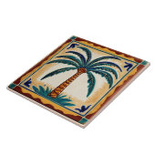 Carreau Palmier Jaune Brown & Vert décoration de la maison (Côté)