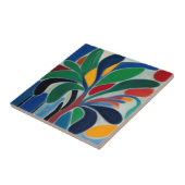 Carreau Palmier tropical coloré (Côté)