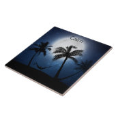 Carreau Palmiers au clair de lune (Côté)