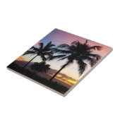 Carreau Palmiers couchés de soleil de Maui Hawaii (Côté)