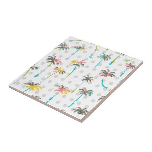 Carreau Palmiers d'aquarelle (Côté)