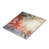 Carreau Palmiers de noix de coco contre le Sun (Côté)