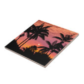 Carreau Palmiers silhoués, Hawaï (Côté)