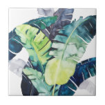 Carreau Palmiers Twilight - Palmiers Feuilles<br><div class="desc">"Twilight Palms II" de Grace Popp. Il présente une collection de verdure tropicale dans un style aquarelle.</div>