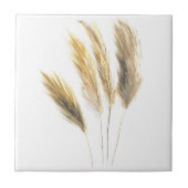 Carreau Pampas Grass Aquarelle botanique Boho (Devant)