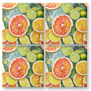 Carreau Pamplemousse, citrons, limons et oranges agrumes