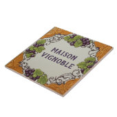 Carreau Pamplemousse violet Personnalisé Nom de la maison  (Côté)