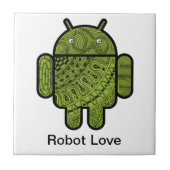 Carreau Pancho Doodle Character pour le robot Android™ (Devant)